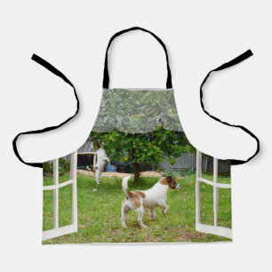 Fox Terrier durch mein Fenster, Kinder Schürze