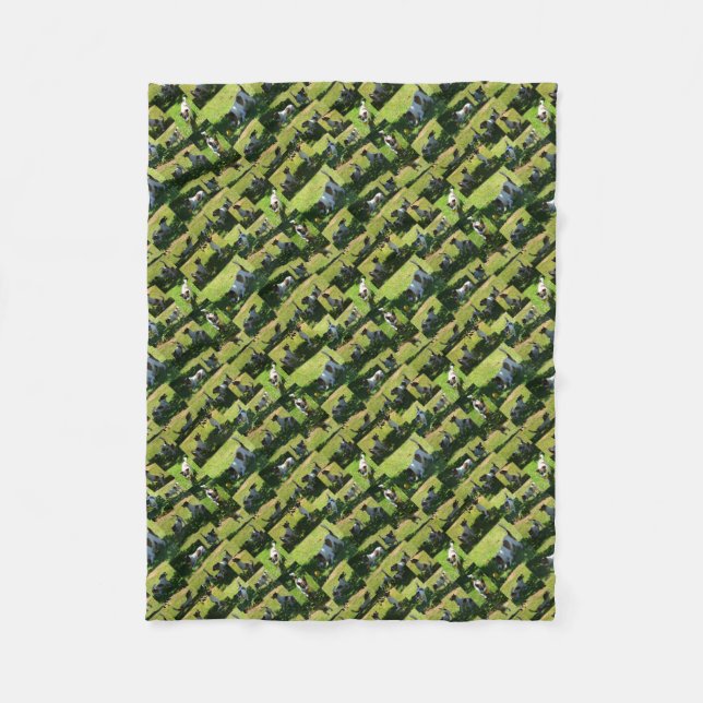 Fox Terrier Foto Collage, Fleecedecke (Vorderseite)