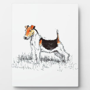 Fox Terrier Fotoplatte
