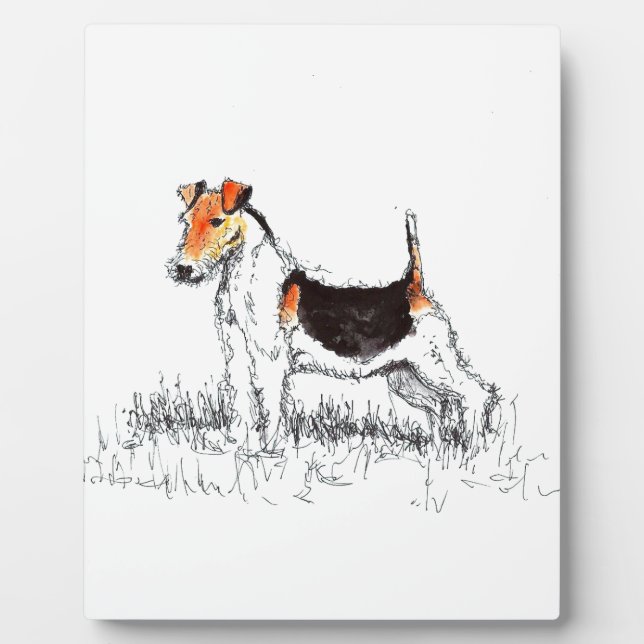 Fox Terrier Fotoplatte (Vorderseite)
