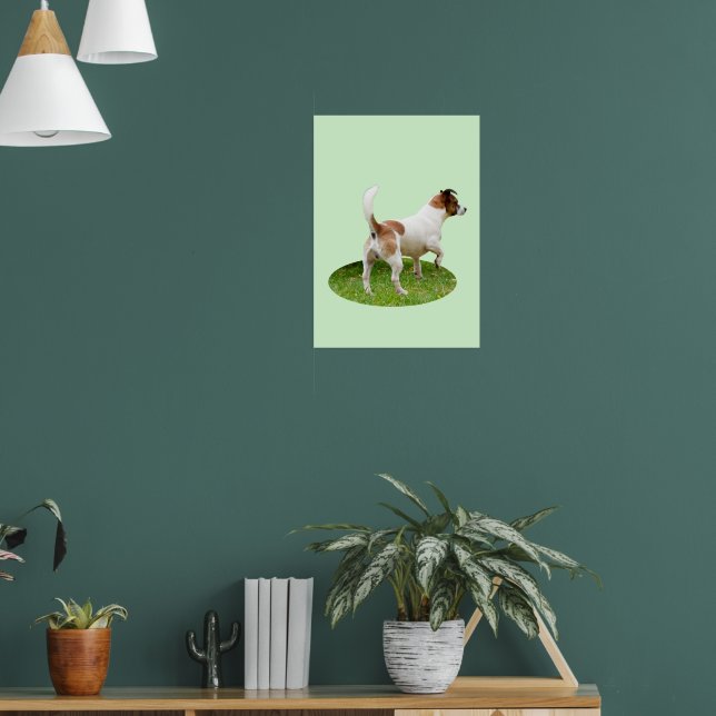 Fox Terrier on Alert Poster (Wohnzimmer 1)