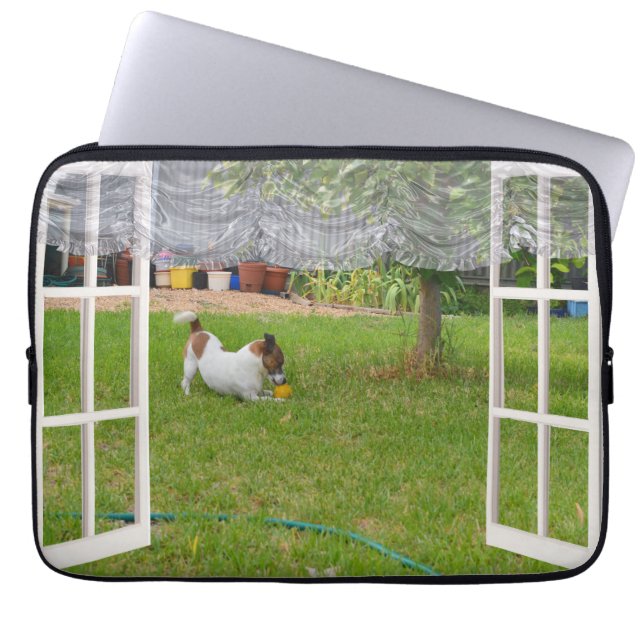Fox Terrier Play Ball, Laptop Sleeve (Vorderseite)