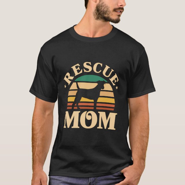 Fox Terrier Rescue Hund Mama T-Shirt (Vorderseite)