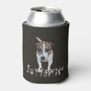 Fox Terrier und Fox Terrier Logo, schwarz Dosenkühler
