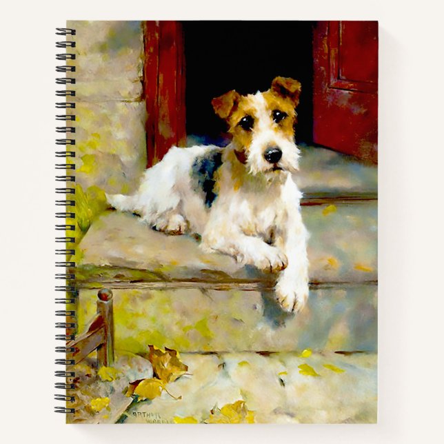 Fox Terrier von Arthur Wardle Notizbuch (Vorderseite)