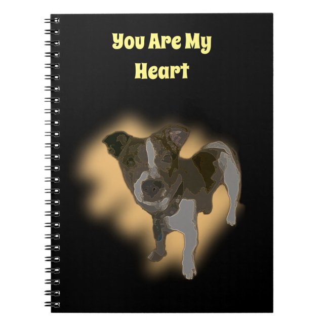 Fox Terrier Watercolor, Notebook Notizblock (Vorderseite)