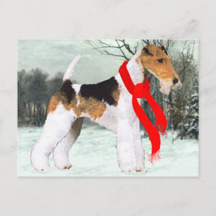 Fox Terrier Winter Postkarte