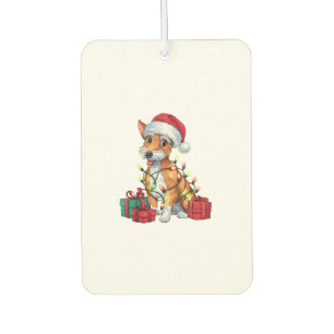 Fox Terrier Xmas Licht Santa Fox Terrier Dog Ch Autolufterfrischer