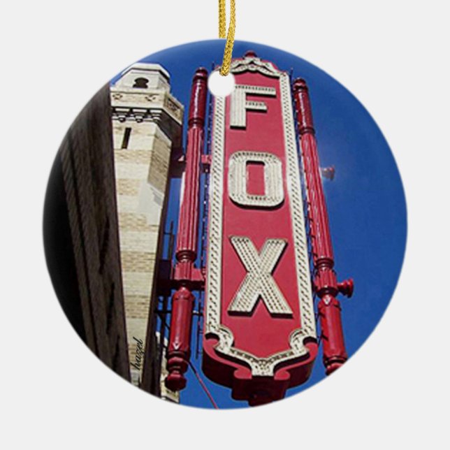Fox Theatre, Atlanta,Georgia,Merry Christmas Y'all Keramikornament (Vorne)