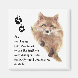 Fox, Tiertotem, Geist-Führer, Symbol Magnet