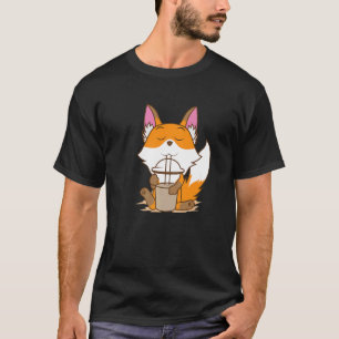 Fox trinkt einen Schüttelfrost T-Shirt