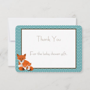 Fox Twins Baby Dusche Vielen Dank Mitteilungskarte