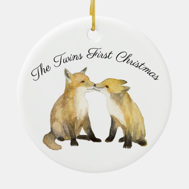 Fox Twins Keramik Ornament (Hinten)
