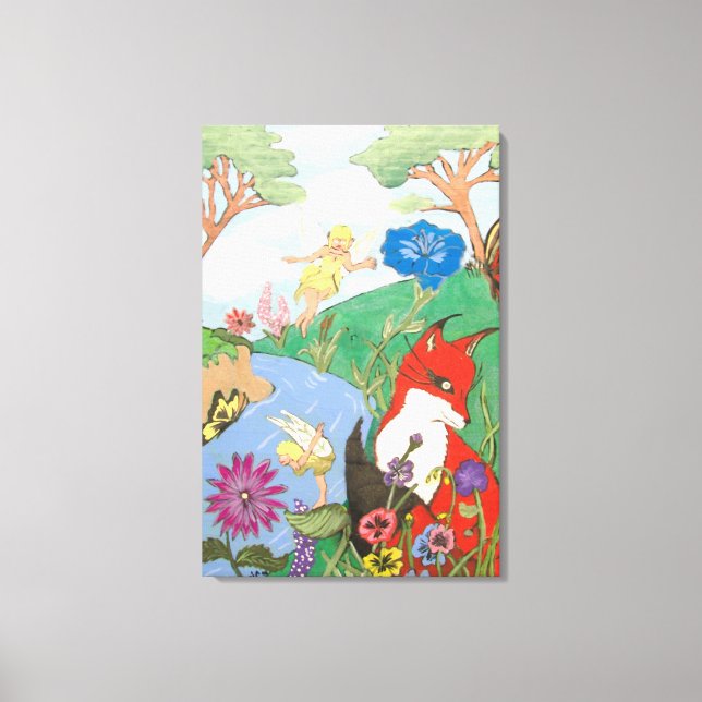 Fox und die Fairy's auf Leinwand (Vorderseite)
