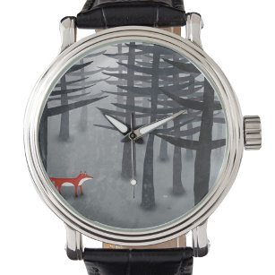 Fox und Forest Armbanduhr