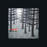 Fox und Forest Leinwanddruck<br><div class="desc">Ein wilder roter Fuchs steht unter Bäumen in einem dunklen Wald. Ein Landschaftsbild für Tiere,  Natur und Wildtiere.</div>