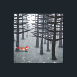 Fox und Forest Leinwanddruck<br><div class="desc">Ein wilder roter Fuchs steht unter Bäumen in einem dunklen Wald. Ein Landschaftsbild für Tiere,  Natur und Wildtiere.</div>