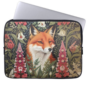 Fox und Foxglove Blume William Morris Inspiriert Laptopschutzhülle