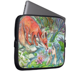 Fox und Mermaid Laptopschutzhülle