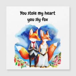 Fox Valentine's Day Card Magnetkarte