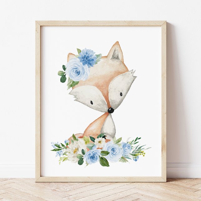 Fox, Waldtiere, Boho, Blüten Fotodruck (Von Creator hochgeladen)