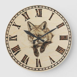  Fox Wall Clock Große Wanduhr
