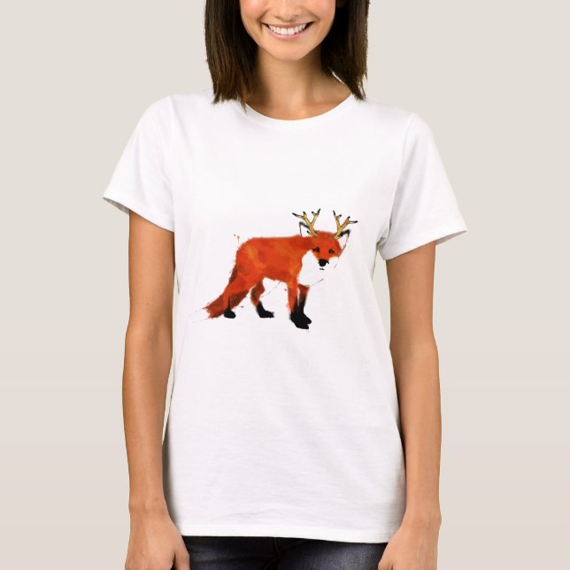 Fox-Wasserfarbe T-Shirt (Vorderseite)