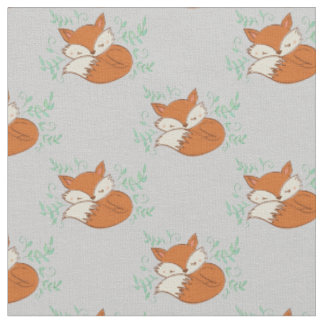 Fox Watercolor Baby Room Decke Woodland Tier Stoff