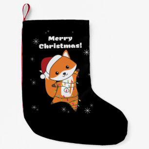 Fox Weihnachtsschnee Wintertiere Füchse Adult Clot Kleiner Weihnachtsstrumpf