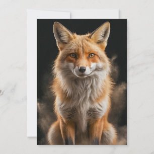Fox Wild Animal Elegante Dramatisches Portrait auf Ankündigung