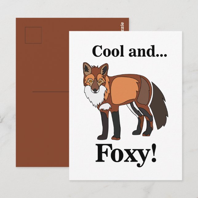 Fox Wild Animal Foxy Postkarte (Vorne/Hinten)