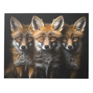 Fox Wild Animal Portrait Nature Beauty Notizblock