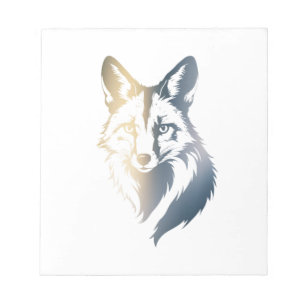 Fox Wildlife Nature Illustration Silhouette Style Notizblock