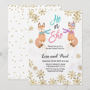 Fox Winter Gold : invitation