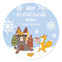 Fox Winter Snowflakes Baby Duschgeschenk