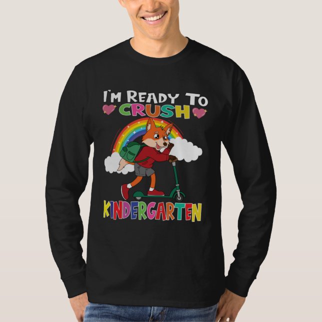 Fox With Scooter I m Ready To Crush Kindergarten T-Shirt (Vorderseite)