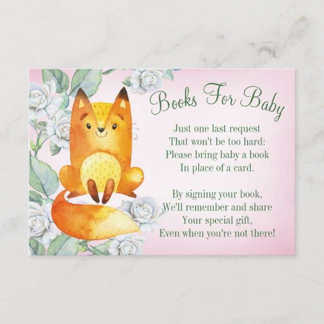Fox Woodland Baby Showcard Buchen Begleitkarte (Vorderseite)
