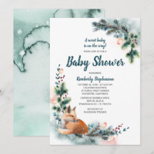 Fox Woodland Winter Wonderland Baby Dusche