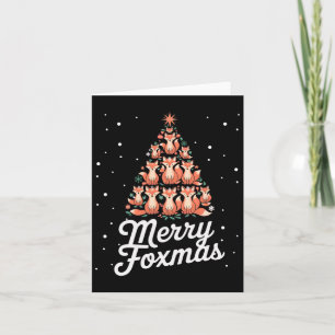 Fox Xmas Tree Füchse Weihnachtsbaum Merry Foxmas Karte
