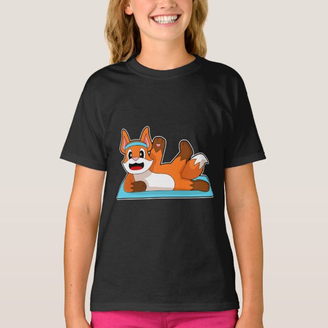 Fox Yoga Fitness Gymnastik T-Shirt (Vorderseite)