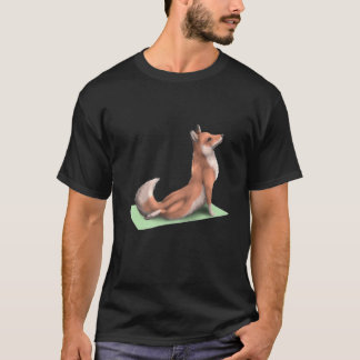 Fox Yoga Pose Meditation Zen Workout Übungsknoten T-Shirt