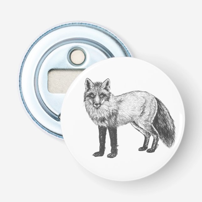Fox zeichnend flaschenöffner (Vorderseite)
