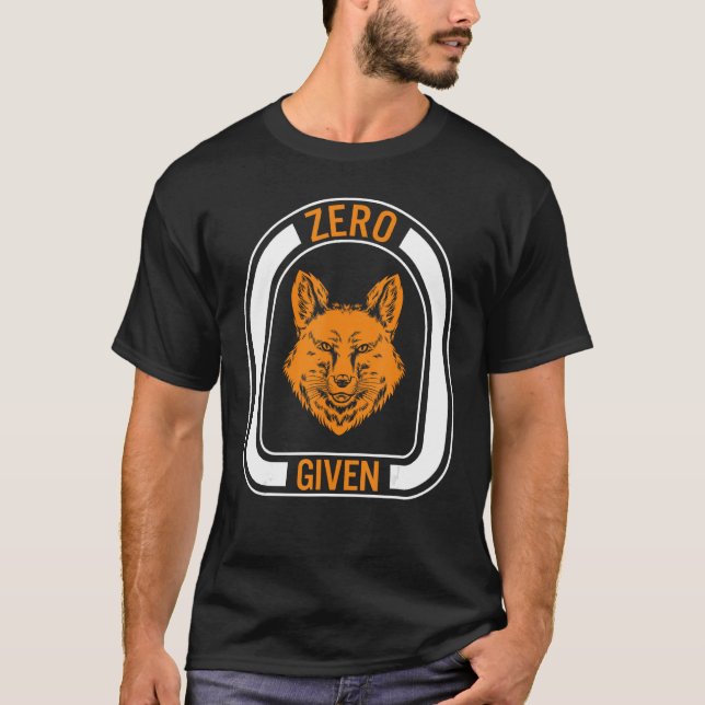 Fox Zero Fox Given Tee Animal Mammal  Nature Wildl (Vorderseite)