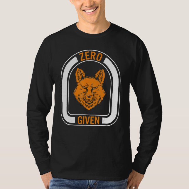 Fox Zero Fox Given Tee Animal Mammal  Nature Wildl (Vorderseite)