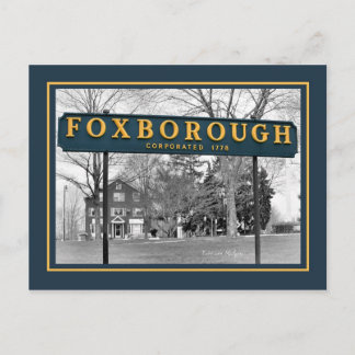 Foxborough Sign Postcard Postkarte