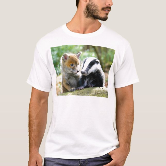 Foxcub & Badger Niedlich! T-Shirt (Vorderseite)