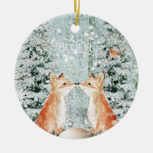 foxes Weihnachtsverzierungswinter-Schneedekoration