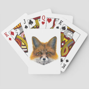 Foxface - Malerei in Acryl Spielkarten