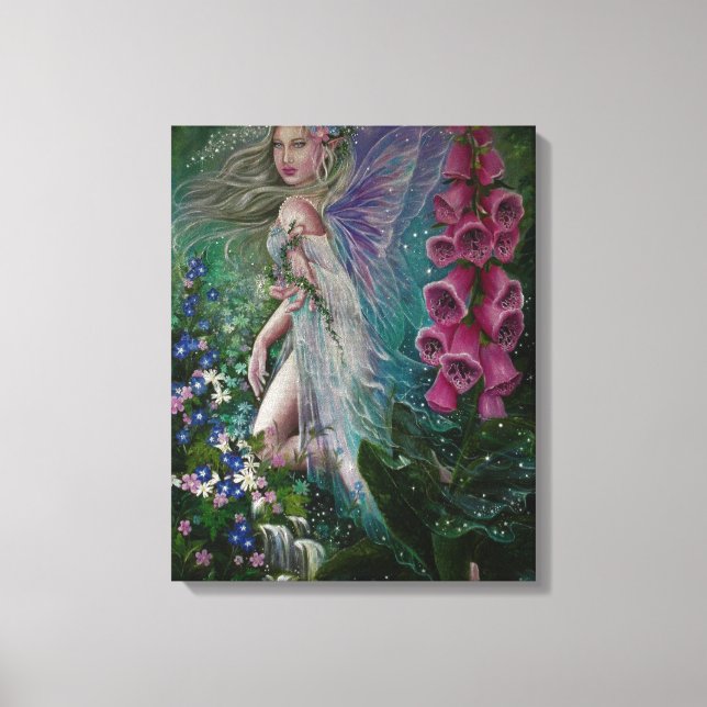 Foxglove Fee Leinwand drucken (Vorderseite)