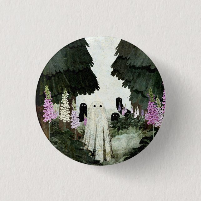 Foxglove Ghost Button (Vorderseite)
